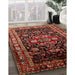 Traditional Crimson Red Persian Rug in Family Room, tr197