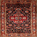 Square Traditional Crimson Red Persian Rug, tr197