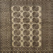 Square Traditional Bakers Brown Southwestern Rug, tr1982