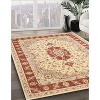 Traditional Brown Gold Persian Rug, tr1983