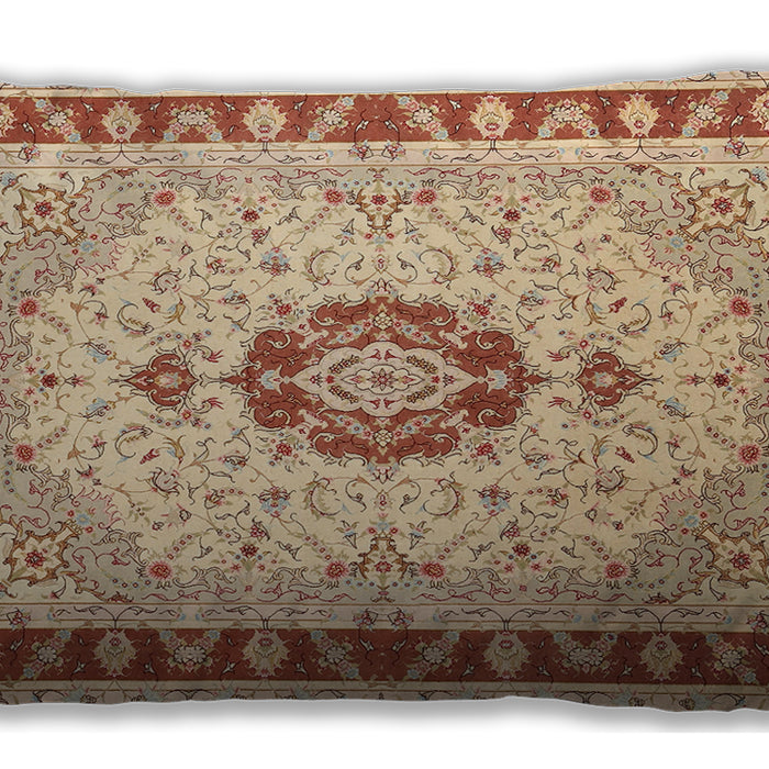 Traditional Classic Rectangular Brown Gold Lumbar Throw Pillow, 13 inch by 19 inch, lbtr1983