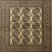 Square Traditional Bakers Brown Southwestern Rug, tr1984