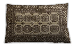 Traditional Classic Rectangular Bakers Brown Lumbar Throw Pillow, 13 inch by 19 inch, lbtr1985