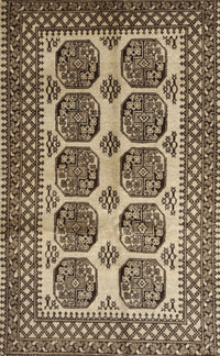 Machine Washable Traditional Brown Green Rug, wshtr1986