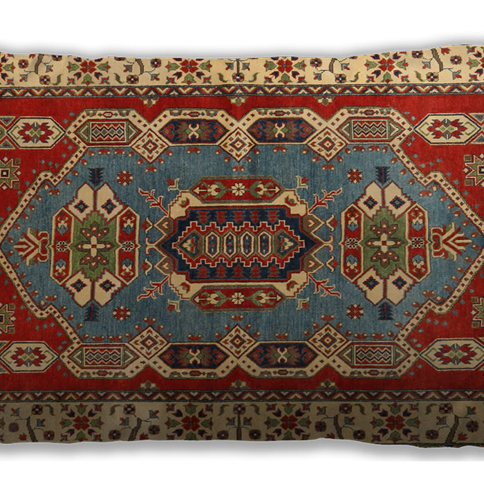 Traditional Classic Rectangular Fire Brick Red Lumbar Throw Pillow, 13 inch by 19 inch, lbtr1987