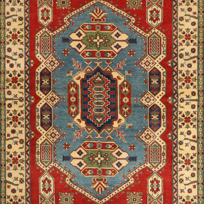 Traditional Fire Brick Red Geometric Rug, tr1987