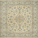 Square Traditional Brown Medallion Rug, tr1988