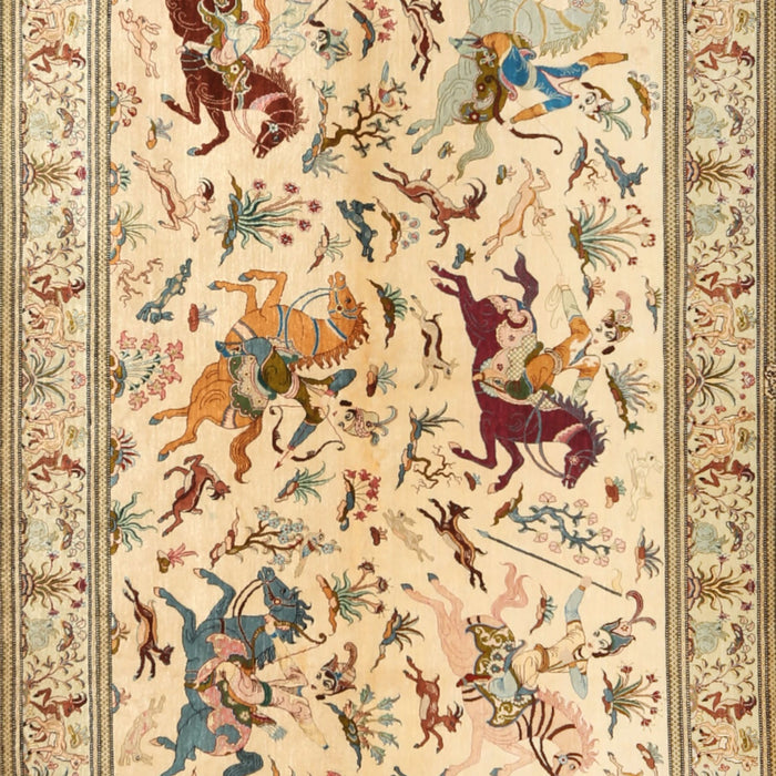 Traditional Brown Gold Animal Rug, tr1989