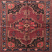Square Traditional Chestnut Brown Persian Rug, tr198