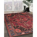 Traditional Chestnut Brown Persian Rug in Family Room, tr198