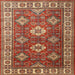 Round Machine Washable Traditional Peru Brown Rug, wshtr1991