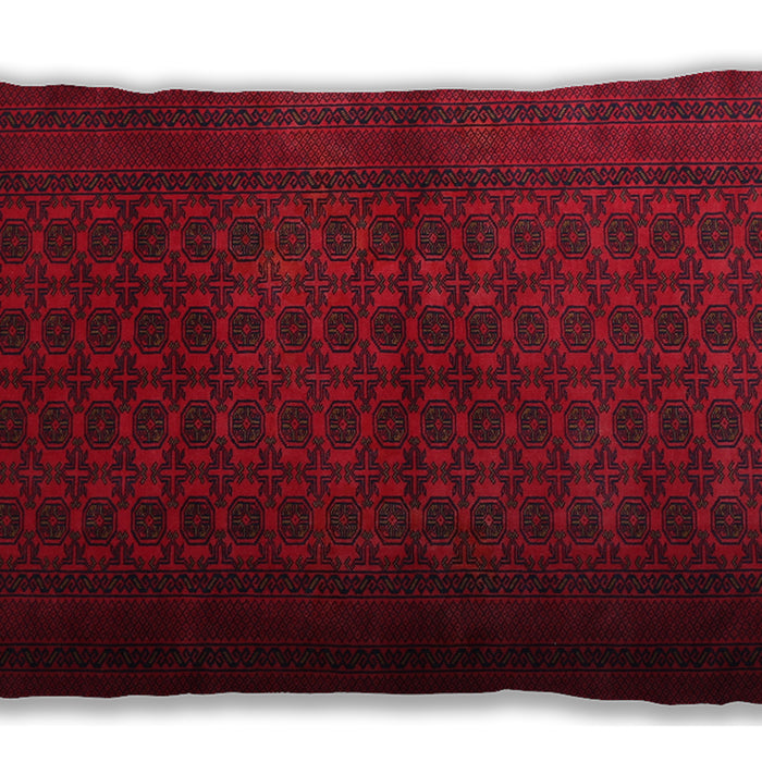 Traditional Classic Rectangular Red Lumbar Throw Pillow, 13 inch by 19 inch, lbtr1993