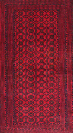 Machine Washable Traditional Red Rug, wshtr1993
