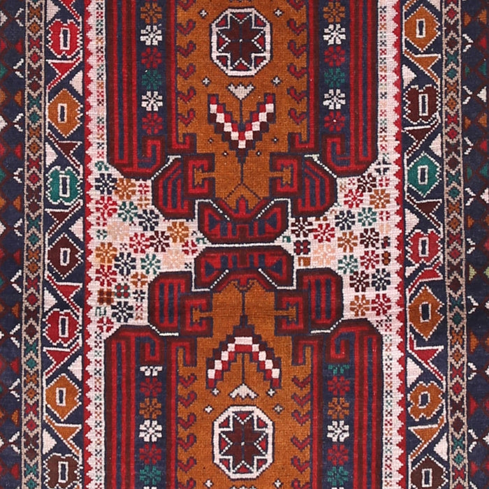 Traditional Saffron Red Persian Rug, tr1994