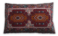 Traditional Classic Rectangular Saffron Red Lumbar Throw Pillow, 13 inch by 19 inch, lbtr1994
