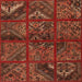 Square Traditional Red Patchwork Rug, tr1995