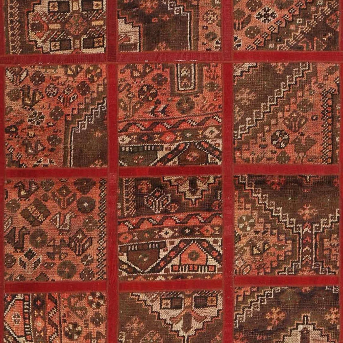 Traditional Red Patchwork Rug, tr1995