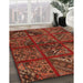 Traditional Red Patchwork Rug in Family Room, tr1995