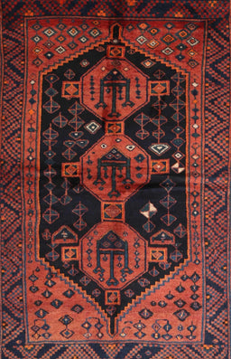 Machine Washable Traditional Chestnut Brown Rug, wshtr1996
