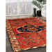 Traditional Red Persian Rug in Family Room, tr1997