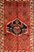 Machine Washable Traditional Red Rug, wshtr1997