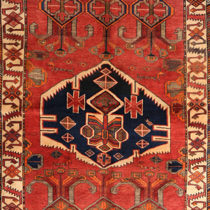 Machine Washable Traditional Red Rug, wshtr1997