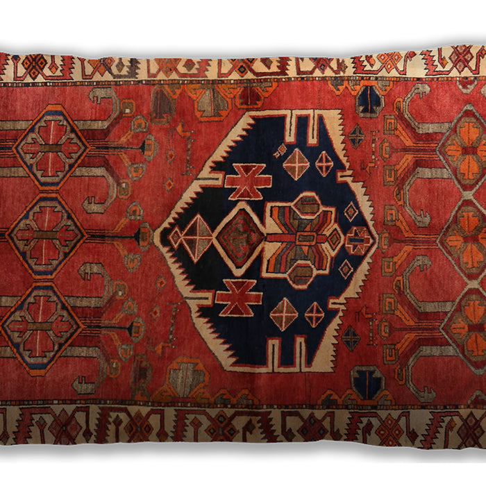 Traditional Classic Rectangular Red Lumbar Throw Pillow, 13 inch by 19 inch, lbtr1997