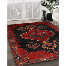 Traditional Bakers Brown Persian Rug in Family Room, tr1998