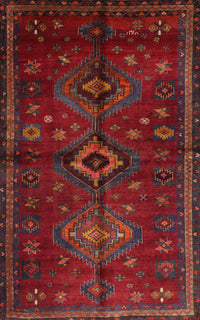 Machine Washable Traditional Red Rug, wshtr1999