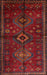 Machine Washable Traditional Red Rug, wshtr1999