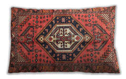 Traditional Classic Rectangular Rust Pink Lumbar Throw Pillow, 13 inch by 19 inch, lbtr199
