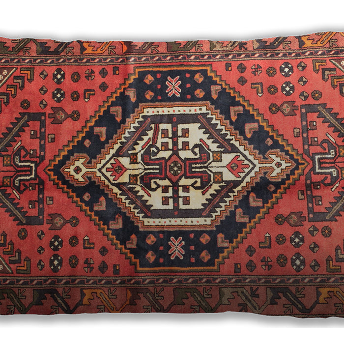 Traditional Classic Rectangular Rust Pink Lumbar Throw Pillow, 13 inch by 19 inch, lbtr199