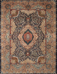 Machine Washable Traditional Camel Brown Rug, wshtr19