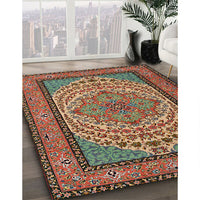 Traditional Saffron Red Persian Rug, tr1