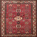 Square Traditional Orange Salmon Pink Persian Rug, tr2000