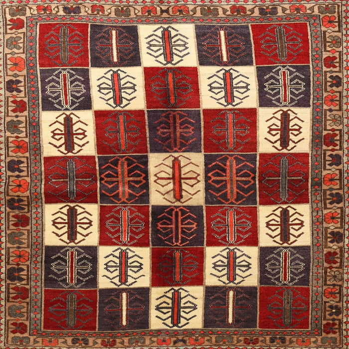 Round Machine Washable Traditional Tomato Red Rug, wshtr2001