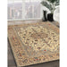 Machine Washable Traditional Sienna Brown Rug in a Family Room, wshtr2004