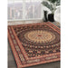 Traditional Sunrise Orange Persian Rug in Family Room, tr2006