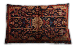 Traditional Classic Rectangular Saffron Red Lumbar Throw Pillow, 13 inch by 19 inch, lbtr2007