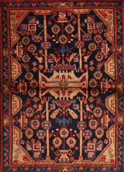 Machine Washable Traditional Saffron Red Rug, wshtr2007