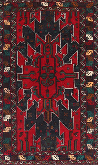 Machine Washable Traditional Western Charcoal Gray Rug, wshtr2008