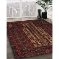 Traditional Red Brown Southwestern Rug, tr2009