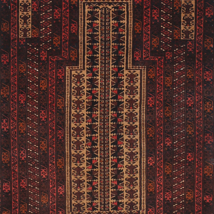 Traditional Red Brown Southwestern Rug, tr2009