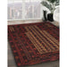 Traditional Red Brown Southwestern Rug in Family Room, tr2009