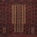 Square Traditional Red Brown Southwestern Rug, tr2009