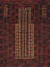 Machine Washable Traditional Red Brown Rug, wshtr2009