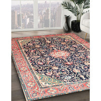 Traditional Light French Beige Brown Medallion Rug, tr200