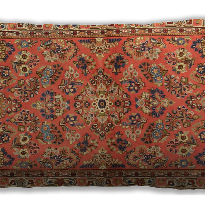 Traditional Classic Rectangular Red Lumbar Throw Pillow, 13 inch by 19 inch, lbtr2011