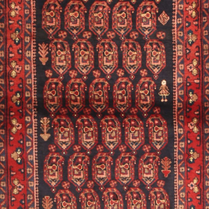 Machine Washable Traditional Red Rug, wshtr2012