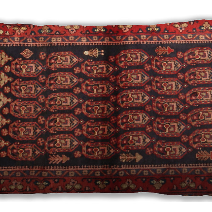 Traditional Classic Rectangular Red Lumbar Throw Pillow, 13 inch by 19 inch, lbtr2012